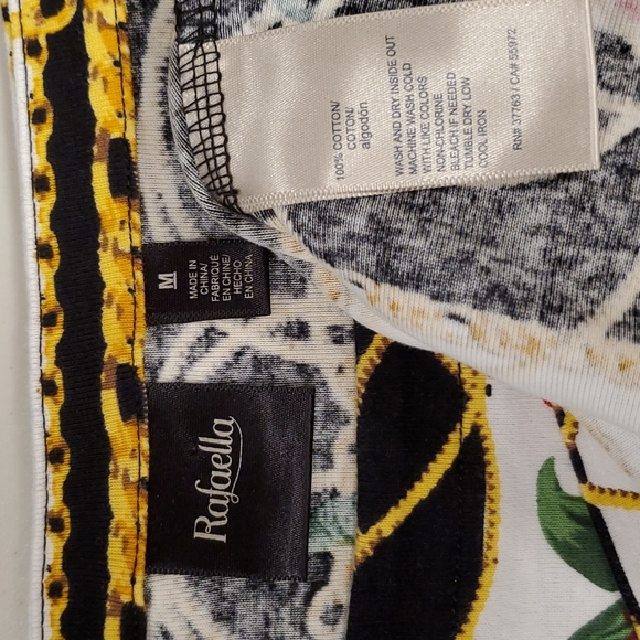 RAFAELLA Floral gold rope pattern shoulder button detail top Med. - Picture 7 of 9